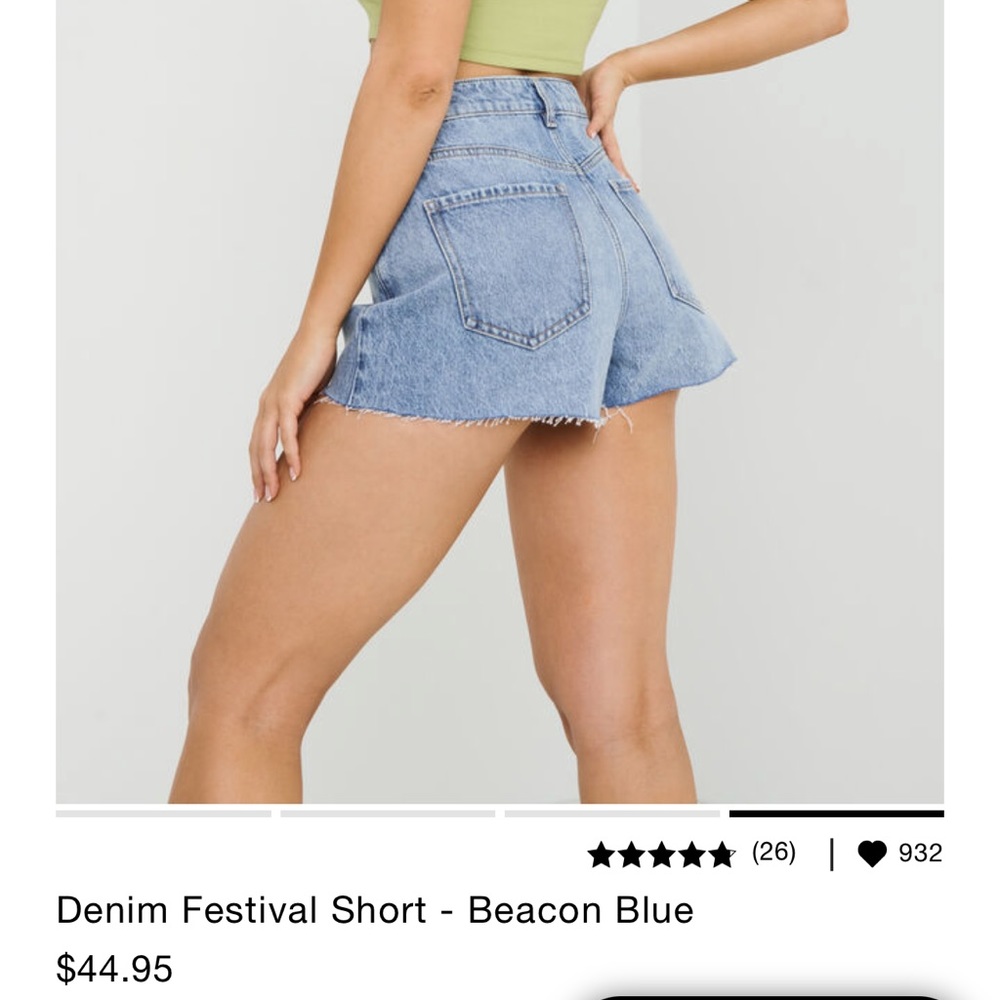 Garage festival denim shorts